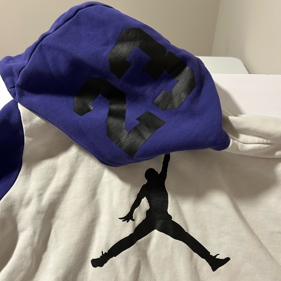 Air Jordan Logo Hoodie in Purple and Gray - Picture 3 of 6